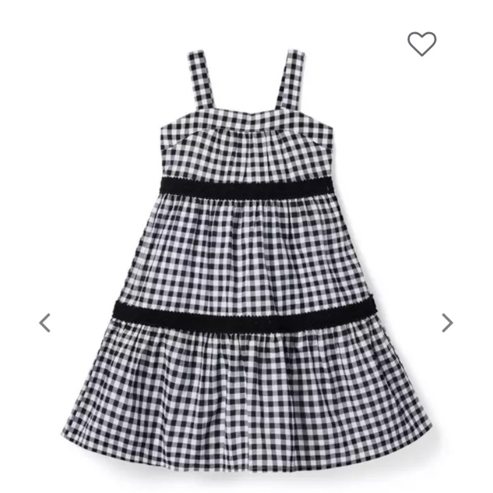 Janie and Jack Black and White Gingham Dress